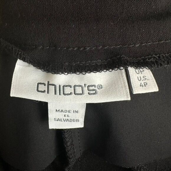 Chico’s Brigitte Basic Slit Ankle Pants - Chico's sz 0P or 4 petite - Black - Picture 6 of 8